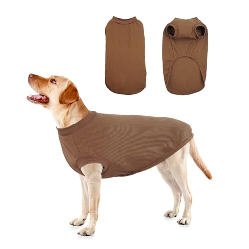 MIGOHI Hunde-T-Shirt, Sommerhemd für X-Small Hunde, Camping-Hemd für männliche und weibliche Hunde, Sommerkleidung, weiche Hundebekleidung, Braun, Größe XS von MIGOHI