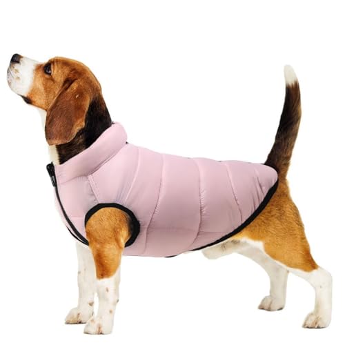 MIGOHI Wendbare Hundejacke für den Winter, winddichter Rollkragen-Hundemantel für kleine mittelgroße Hunde, warme Hundeschneeanzugjacke mit Reißverschluss für kaltes Wetter, wasserdichte von MIGOHI