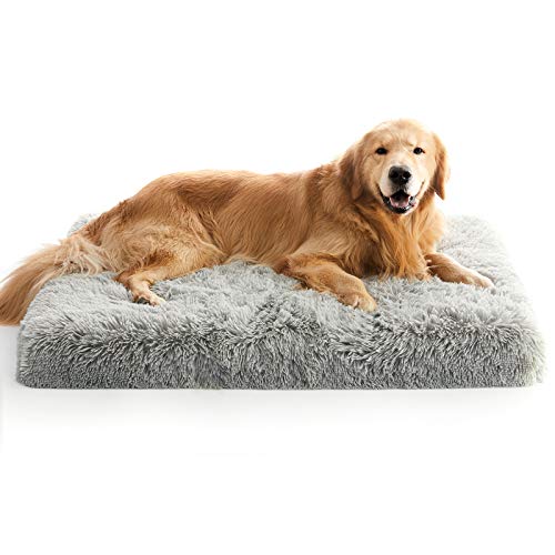 MIHIKK Extra großes Hundebett, XL, orthopädisches Ei-Schaum-Hundebett mit abnehmbarem waschbarem Bezug, wasserdichte Hundematratze, rutschfeste Unterseite, bequeme Anti-Angst-Haustierbett-Matte, 111,8 von MIHIKK