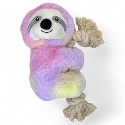 MIJOMA Kuscheliges Koala-Hundespielzeug aus Plüsch, Quietschfunktion, für Apportierspiele, Robust, 24x11x9cm (Rosa-Violett) von MIJOMA