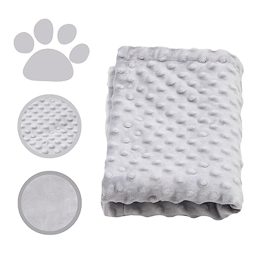 MIMIKO Pets - Hundedecke & Katzendecke Flauschig | (50x70cm) Grau | Hundedecke für Unterwegs & Auto | Hundedecke Waschbar gut für Sofa | Decken für Katzen & Hunde | Kuscheldecke, Hundedecken von MIMIKO Pets