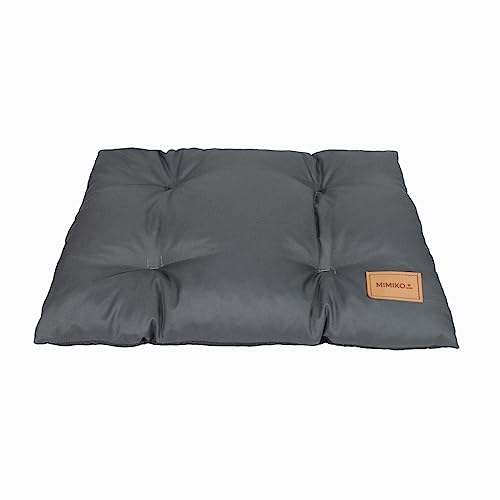 MIMIKO Pets - Wasserdichtes Waschbar Hundebett L [ 70 x 50 cm ] Graphit - Öko-Tex - Hypoallergen Hundematte Grosse & Mittelgroße Hunde zubehör | Hundebett Outdoor | Schnelltrocknende Hundebetten von MIMIKO Pets