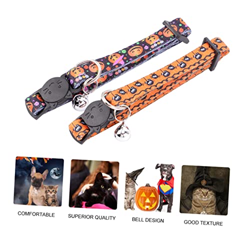 MINAOLULUS 2st Halloween-Kragen Für Haustierkatzen Welpen Haustier-Halloween Haustier Hundehalsband Halsband Für Welpen Für Haustiere Kätzchen-Kragen Halloween-Hund Tuch von MINAOLULUS