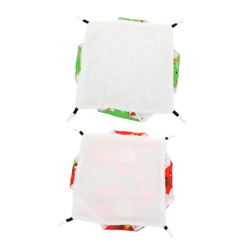 MINAOLULUS 2st Hamster Hängematte Rattenschlafsack Schweinestall Hamster Hängendes Frettchen Hängematte Hamsterschaukelbett Hamster Hängebett Weihnachtsbett Tierisches Hängenest Stoff von MINAOLULUS