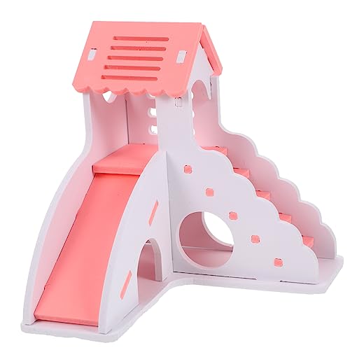 MINAOLULUS Hamster-Spielzeug Hamster Versteck Beißen- Nest Hamsterzubehör Für Käfige Kreatives Hamsterversteck Igel Dekor Kletterspielzeug Für Hamster Hamsternest Spielzeug Tierkäfig Rosa PVC von MINAOLULUS