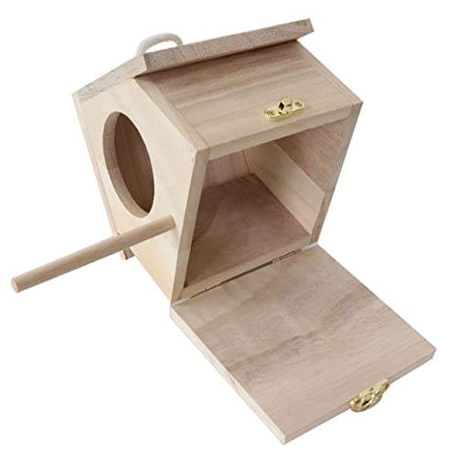 MINAOLULUS Holz Vogelhaus für Kleine Design Hängend Wetterbeständig für Garten und Perfekter Brutplatz für Papageien MINAOLULUS Holz Vogelhaus für Kleine Design Hängend Wetterbeständig für Garten und Perfekter Brutplatz für Papageien von MINAOLULUS