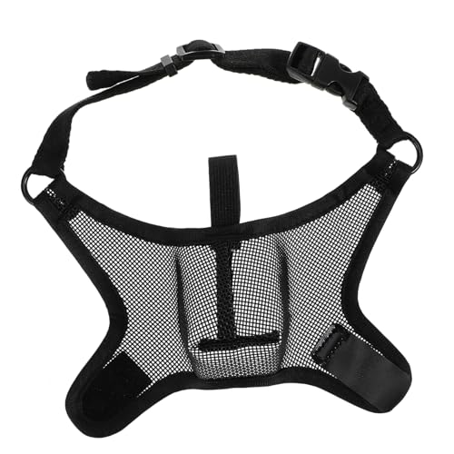 MINAOLULUS Hundemaske Maulkorb für Hunde Kleiner Hundemaulkorb Verstellbarer Hundemaulkorb Sicheres Hundemaulkorb Maulkörbe für Hunde Maulkorb für große Hunde Mesh-Maulkorb Polyester Black von MINAOLULUS