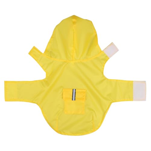 MINAOLULUS Regenmantel Für Haustiere Hunderegenmantel Mit Kapuze Regenmantel Für Hund Regenmantel Mit Kapuze Für Hunde Kleiner Hund Regenmantel Regenmäntel Für Hunde Yellow Polyester von MINAOLULUS