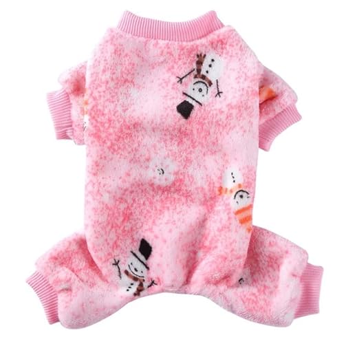 Hundepyjamas Winterhundekleidung Drucken Warme Overalls Mantel Für Kleine Hunde Hündchen Katze Chihuahua Pommersche Kleidung Overalls von MINGSO