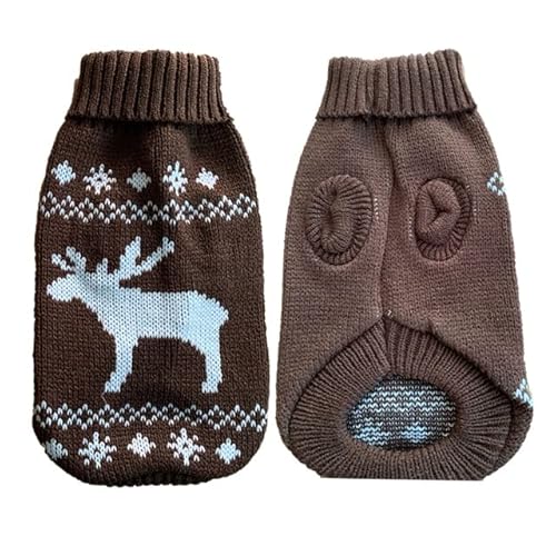 MINGSO Hunde- und Katzenpullover, Winter, Warmer Strickmantel, Katzen, gestrickte Kleidung, Hundekleidung für kleine Hunde, Weihnachten, Haustiere, Chihuahua von MINGSO