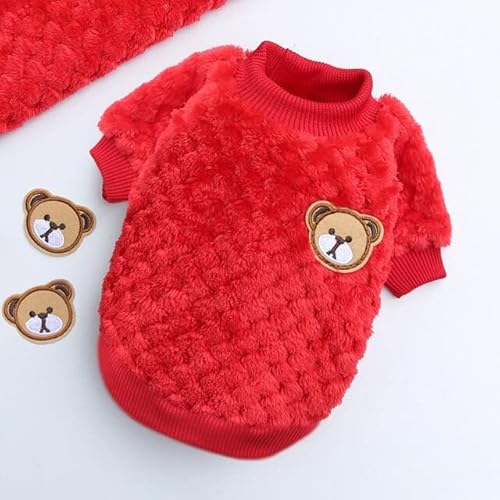 Stickerei Hundekleidung Haustier Hunde Weste Winter Warme Hundekleidung Für Kleine Hunde Plüsch Welpen Katze Mantel Chihuahua Outfits Haustier Artikel von MINGSO