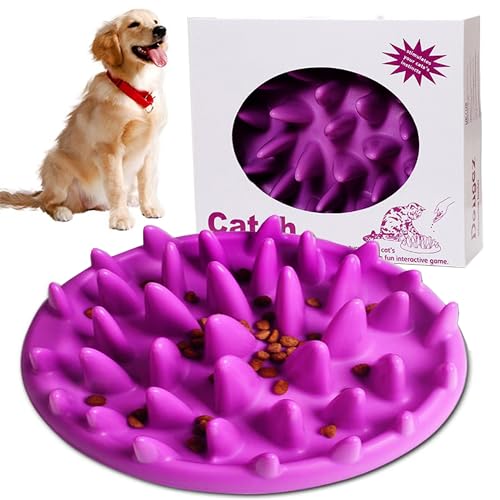 MINGZE Hund und Katze Schüssel Slow Feeder Pet Interactive Fun Futternapf, Slow Feed Dog Bowl Interaktive Aufblähung Stop Pet Feed Bowl, Slow Down Essen von MINGZE