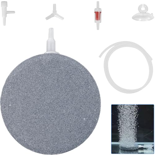 MINSHUXI Aquarium Luftstein Aquarium Ausströmer Set Aquarium Air Stone Sauerstoffstein Ultra Silent für gelösten Sauerstoff Lässt Super Tiny Bubbles für Aquarium und Hydroponic von MINSHUXI