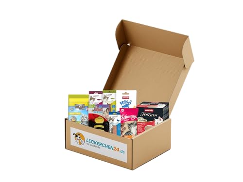 Katzenbonsche Wunderbox - Verwöhnprogramm für kleine und große Samtpfoten - Größe L | Überraschungsbox für Katzen mit hochwertigen Snacks und Spielzeug von MIOMERA Premium Pet Food