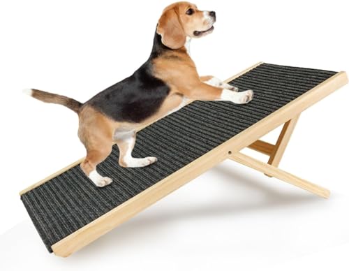 MIOTEQ Haustiertreppe/Haustiertreppe aus Holz for alle Hunde und Katzen – Faltbare 2-in-1-Hundetreppe und Rampe mit Teppichboden, perfekt for Betten und Autos – tragbare Hunde-/Katzenleiter (Size : 7 von MIOTEQ