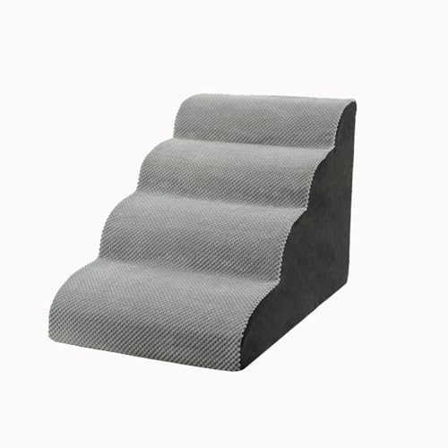 MIOTEQ Hundetreppe for Bett/Sofa, Hundetreppe, 3 Stufen, Hunderampe aus hochdichtem Schaumstoff, rutschfeste Haustiertreppe for Hunde und Katzen, tragbare Haustiertreppe mit abnehmbarem und waschbarem von MIOTEQ