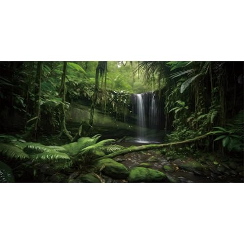 MIRRORANG 180x46cm Tropischer Dschungel Terrarium Hintergrund Wasserfall Grüne Bäume Blätter Reptilien Lebensraum Hintergrund Regenwald Aquarium Aquarium Hintergrund MIRRORANG 180x46cm Tropischer Dschungel Terrarium Hintergrund Wasserfall Grüne Bäume Blätter Reptilien Lebensraum Hintergrund Regenwald Aquarium Aquarium Hintergrund von MIRRORANG