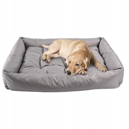 MISIOO Hundebett Kleine Hunde 75x55cm Grau - Waschbares und Bequemes Hundebett für Kleine Hunde - Robustes, Pflegeleichtes und Komfortables Dog Bed für den Täglichen Gebrauch Pet Zen von MISIOO