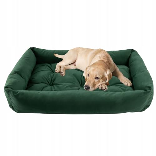 MISIOO Hundebett Kleine Hunde 75x55cm Grün - Waschbares und Bequemes Hundebett für Hunde - Komfortables und Pflegeleichtes Dog Bed für Kleine Haustiere - Ideal für den Täglichen Gebrauch Pet Zen von MISIOO