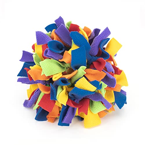 MISNODE Schnüffelspielzeug Ball für Hunde, Schnüffelmatte Schnüffel-Leckerli-Spender Hund Anreicherung Spielzeug Puzzle Spielzeug Interaktiver Langsamer Fütterungsball für Stressabbau, 20 cm von MISNODE