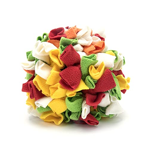 MISNODE Schnüffelspielzeug Ball für Hunde, Schnüffelmatte Schnüffel-Leckerli-Spender Hund Anreicherung Spielzeug Puzzle Spielzeug Interaktiver Langsamer Fütterungsball für Stressabbau, 20 cm von MISNODE