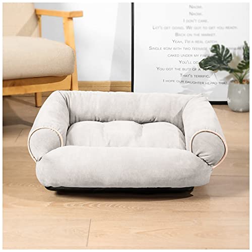 MISSMAO Hundebett Ergonomisches Hundesofa - Superweich Welpenbett Katzenbett für Drinnen und Draußen, Haustierbett für Kleine und Mittlere Hunde und Katzen,Grau1,L(60x50x20cm) von MISSMAO