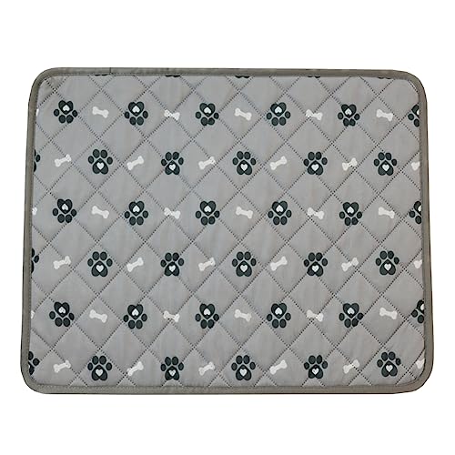 MISSMAO Hundebett Kühlmatte für Hunde Haustier rutschfest Hundebetten, Selbstkühlende Hundematte, Waschbar Selbstkühlende Matte, Haustier Kühlmatte für Hunde Katzen,Grau,M (60x45cm) von MISSMAO