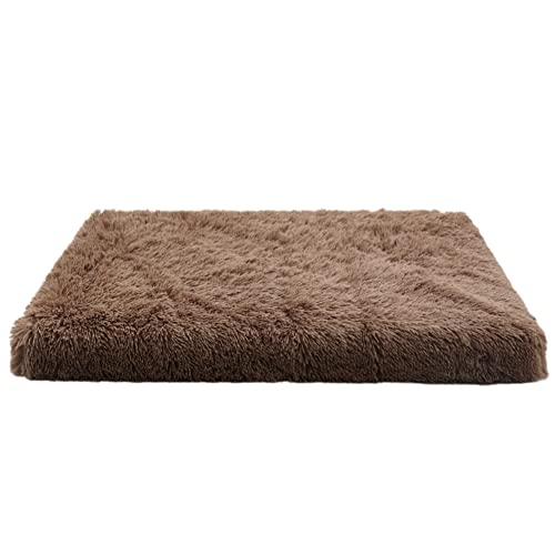 MISSMAO Hundebett für Kleine, Mittelgroße und Große Hunde - Hundekissen flauschig Hundematte waschbar Hundesofa mit Rutschfester Unterseite,Khaki,M(50x40x5cm) von MISSMAO