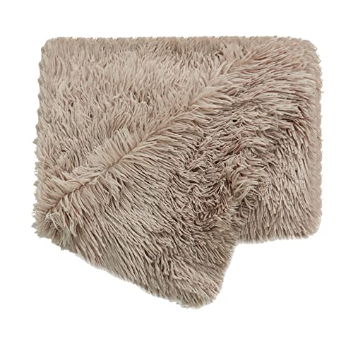 MISSMAO Hundematten, Luxus Plüsch weiche Haustier Matten, waschbar Hundekiste Betten Hundedecke für große mittlere und kleine Hunde und Katzen,Beige Brown,M(78x64cm) von MISSMAO