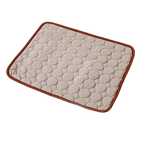 MISSMAO Kühlmatte Hunde Katzen, Haustier Kühlmatte Hundebett Waschbar Hundematte Weich und Atmungsaktiv Matte Kühl Outdoor Zuhause Auto,Kaffee,XS (40x30cm) von MISSMAO