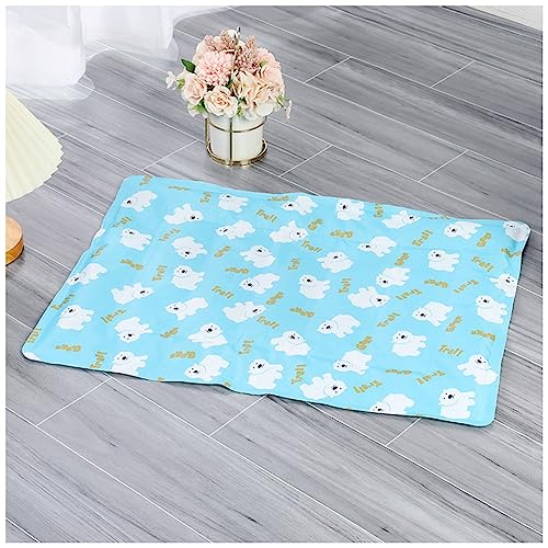 MISSMAO Kühlmatte für Haustiere Haustier Selbstkühlendes Pad Matte Bettmatten Komfort Ungiftiges Gel Kühldecke Hundebett für Katzen und Hunde,Blau,XS (40x30cm) von MISSMAO