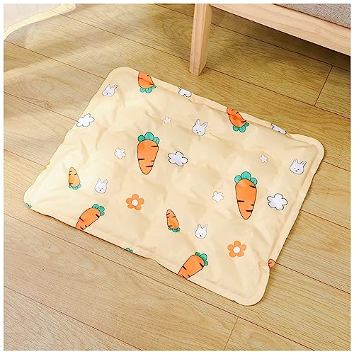 MISSMAO Kühlmatte für Haustiere Haustier Selbstkühlendes Pad Matte Bettmatten Komfort Ungiftiges Gel Kühldecke Hundebett für Katzen und Hunde,Gelb,XS (40x30cm) von MISSMAO