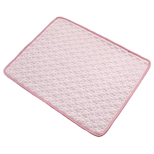 MISSMAO Kühlmatte für Hunde und Katze, Selbstkühlende Matte Hunde Katzen, Haustier Kühlmatte Selbstkühlende, Kühlmatte Waschbar Haustiere für Sommer,Rosa,L (70x55cm) von MISSMAO