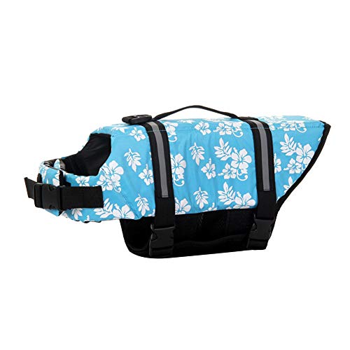 MISSMAO Schwimmmantel Hundeschwimmweste Schwimmweste Hunderettungsweste Rettungsweste Hundeweste Warnweste Dog Life Jacket Schwimmhilfe für Hunde Farbe 8 2XS von MISSMAO