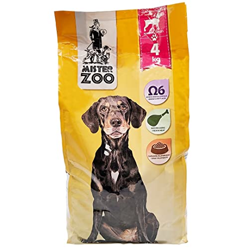 MISTER ZOO - Futtermittel für Erwachsene Hunde, Reich an Fleisch und Fettsäuren Omega-6, Trockenfutter mit Proteinen und Vitaminen für eine ausgezeichnete Ernährung (4 kg) von MISTER ZOO