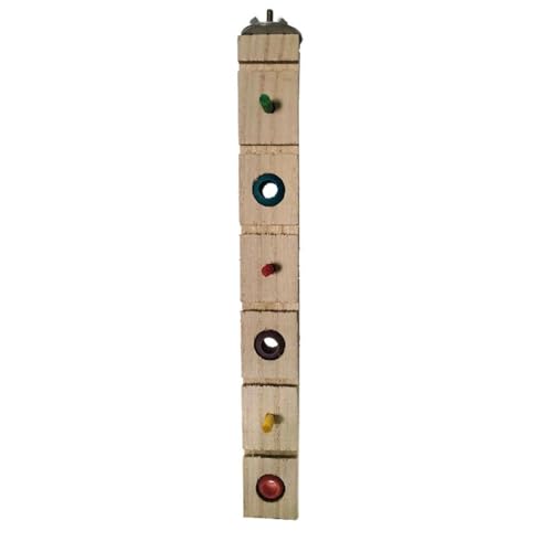 Bird Chew Toys Wooden Perch Block Colorful Beads Puzzle Toy Grinding Beak For Small Papageien Einfach Zu Installieren Vogel Kaublöcke Spielzeug Für Sittiche Für Papageien von MISUVRSE