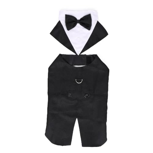 Gentleman Hundekleidung Hochzeit Anzug Formal Hemd Für Kleine Hunde Fliege Smoking Haustier Outfit Halloween Weihnachten Kostüm Hund Shirt Für Große Hunde Hund Shirts Für Männer Lustiges Hund Shirt von MISUVRSE