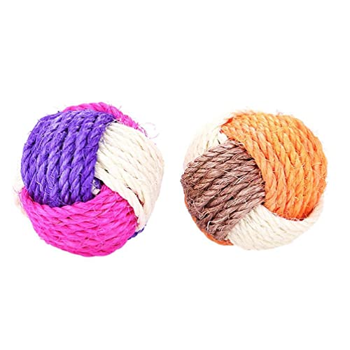 MISUVRSE Cat Scratcher Toy Ball Sisal Ball Cat Toy Bite-resistant Cat Favor Kitten Ball Toy For Indoor Cats Pet Supplies Kitten Ball Toy For Indoor Cats von MISUVRSE