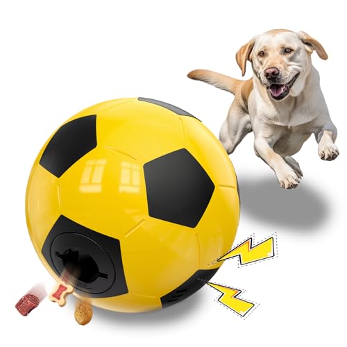 MITAIKO Interaktives Hundespielzeug, Leckerli-Spender – lustiger, quietschender Sound, Hundespielzeugball für aggressive Kauer, Hunde-Puzzle-Anreicherung, Leckerli-Dosierung, Gummi-Kauspielzeug für von MITAIKO