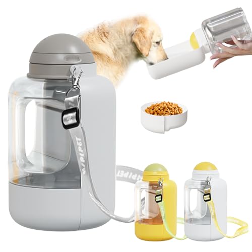 MITOCAPY 2-in-1-Wassernapfspender für Hunde mit Futternapf, 1000 ml, tragbare Hundewasserflasche, Reise-Wassernapf für Hunde, Spaziergänge im Freien, Camping, Lebensmittelqualität, von MITOCAPY