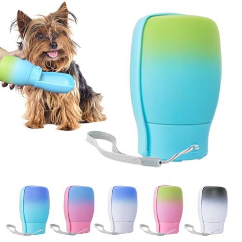 MITOCAPY Hund Reise Wasserflasche Lebensmittelqualität Kunststoff Hund Wasserspender Tragbare Hund Wassernapf für Kleine Mittlere Große Hunde Welpen Hund Essentials für Outdoor Walking Wandern Hund von MITOCAPY