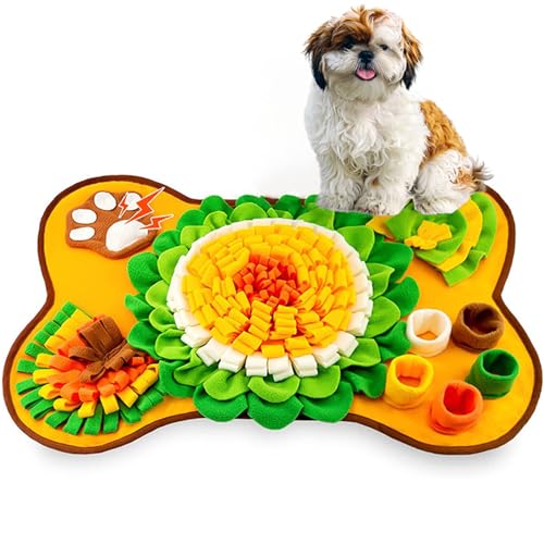Schnüffelteppich für Hunde, Haustier-Geruchsmatte für das Puzzle-Spielzeug-Training, Schnüffelmatte, große Größe, fördert die natürliche Nahrungssuche und Stressabbau von MIXBEL