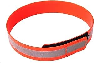MJH 25mm BioThane Signal Reflex Halsung mit Klettverschluss vernäht versch. Größen & Farben (46-50cm, orange) von MJH
