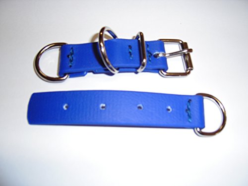 MJH BioThane Halsband Verschluss verstellbar 19mm breit versch. Farben (1, blau) von MJH