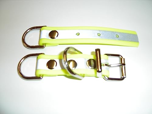 MJH BioThane Reflex Halsband Verschluss Adapter verstellbar 25mm breit versch. Farben neon gelb von MJH