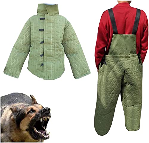 MJZYP Trainingshundeschutzkleidung - Hundetrainingsanzug - Professioneller Hundebissärmel Anzug Großer Körperschutz Polizeihundetraining Bissanzug Jacke Large von MJZYP