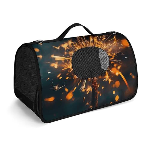 MKLYR Haustier-Tragetasche, Sparks Shine bedruckte Haustier-Funktions-Handtasche, atmungsaktives Netzgewebe, weiches Kissen, tragbare Tragetasche für Katzen und kleine Hunde, 45 x 26 x 23,5 cm, Stil 4 von MKLYR