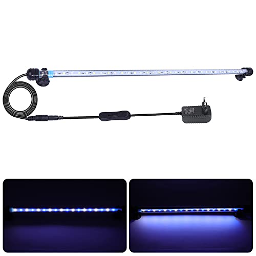 MLJ LED 18-112 cm für Fisch Tank Aquarium Leuchte Wasserdicht Aquarium Aquarium Beleuchtung, Lampe Stecker EU Unterwasser LED-Lichtbalken (Weiß und Blau, 71 cm) von MLJ