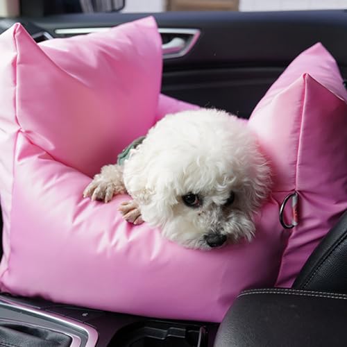 Hundeautositz für kleine Hunde, ultraweiches Auto-Reisebett, zwei tragbare Griffe und Aufbewahrungstaschen, wasserdichter Hundeautositz, Hundesofakissen mit verdickter Memory Foam-Füllung, Grau ( von MLQLCKYH