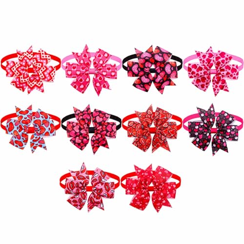 MLWSKERTY 10pcs Regulierbare Pflege Haustier Bowties Heart Butterfly Verzierungen Haustier Bowties Für Haustier Groomer Und Tierbesitzer von MLWSKERTY